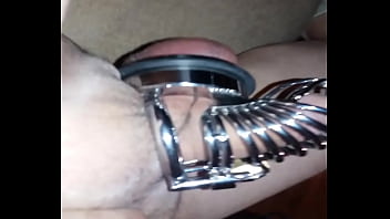 Preview 3 of Hot Sexy Old Mom Son Fuking - With the chastity cage
