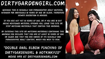Preview 1 of Chelsie Aryn Hot - Double anal elbow fisting and of Dirtygardengirl &amp_ Hotkinkyjo