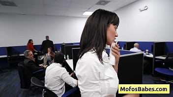 Preview 4 of Sxx Vibio - Big tit milf fucked hard at work and enjoy nasty facial in the break room - Sasha Pearl,  Parker Ambrose