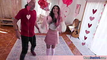 Preview 1 of Romentic Dex Vedios - My cute latina stepsis gets her mini pussy filled