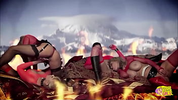 Preview 3 of Redwap Mammy Sex - Four hot female soldiers have sex and don&#039_t care that everything is burning around them