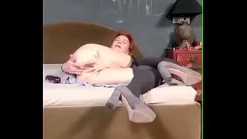 Preview 2 of Small Boy Big Anuty - Redhead mature Viktoria