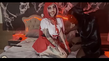 Preview 3 of Blonde Almost Caught - Dei a buceta para o capeta na noite de halloween. John Coffee