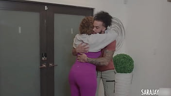 Preview 1 of Westerly Sex - MILF Sara Jay Seduces &amp_ Fucks BBC Basket Ball Player James Angel!