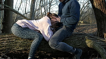 Preview 2 of Patron Border - Red Bitch Sucks My Dick in the forest while her husband is not around.