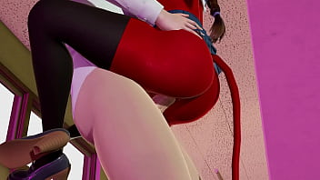 Preview 4 of Sarsi Emmanuelle Pene Movie - Meruccubus sucked off after studying l 3D hentai uncensored SFM