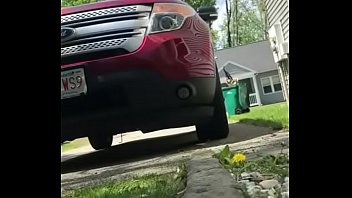 Preview 2 of Bro Sis Softy - Driveway daytime jerk and suck black amateurs