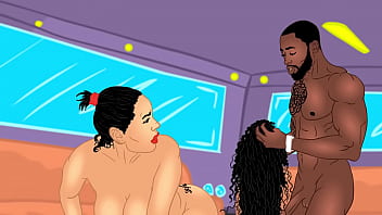 Preview 3 of Shyle Jennings - Queen Rogue vs King Nasir fucking big booty on a party bus