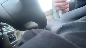 Preview 1 of Seachpuplic Gangbang Outdoor - Jerking off in a parking lot