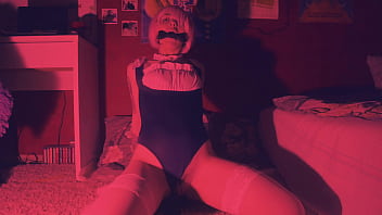 Preview 4 of Vk Young Breast Boy - Sexy catgirl Ram rides a black dildo until squirt - Cosplay SpookyBoogie