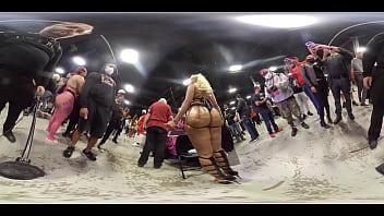 Preview 4 of Etv Jasmine Hot With Marla - Booty Clappin&#039_ at Exxxotica NJ 2021 in 360 degree VR