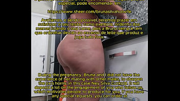 Preview 4 of Neighbours Big Ass - Brazilian Bruna Silva Hotwife will get pregnant - subtitles