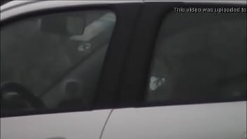 Preview 2 of Buty Blonde Taksi - Mysz first customer.. sucking old man off in front seat