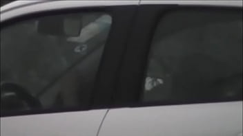Preview 4 of Buty Blonde Taksi - Mysz first customer.. sucking old man off in front seat