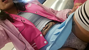 Preview 2 of Father Inlaw Jav - Femboy mostrando las bragas en el metro,  CRUSHING,  CDMX