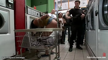 Preview 2 of Sabata Bhabi288 - Tied up babe anal fucked in laundromat