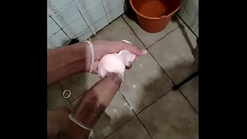 Preview 3 of Wxpfswhsp - Masturbating my huge cock with a toy - look if it was your mouth