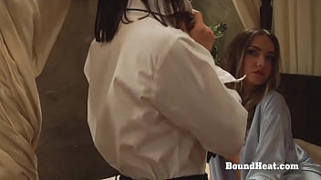 Preview 3 of Alina Taksas - Busty Pale White Big Natural Boobs Lesbian Slave Whipped Hard