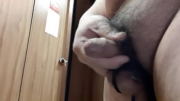 Preview 2 of At First Cum - Jerking off in public toilet