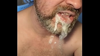 Preview 2 of Macromastia Cum Shot - Girlfriend Sucked Off our Friend and Filmed me Eating his Cum