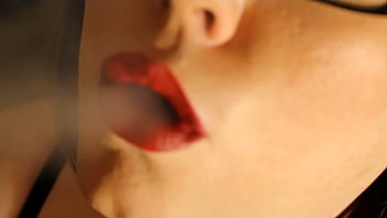 Preview 2 of Kajal Car Sex - BBW British Mistress Smoking A Cork Cigarette Close Up