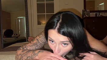 Preview 2 of Ligess - Blowjob to a stranger after a walk with cum in throat