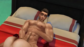 Preview 4 of Home Made Indian Mms - Hunky Sims 4 - Hot hunk serviced and blowjobed by hot slut (sweaty and cum in the end)