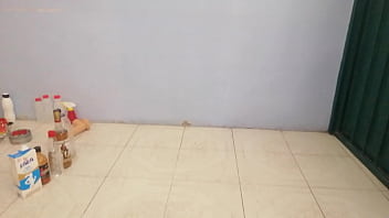 Preview 1 of She Mall And Giral - Sissy squirts a cocktail of milk,  rum,  hot sauce,  vinegar,  and piss! (painful)