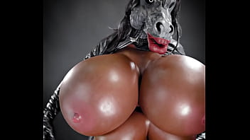 Preview 3 of Big Jagges - Trans furry jerking of and playing with enormous tits