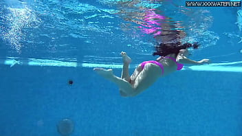 Preview 2 of Forced Rape Uncensored - Jessica Lincoln swims sexy naked in the pool