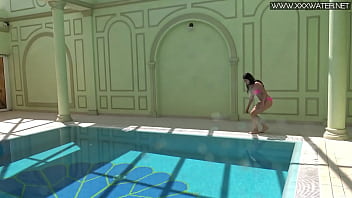 Preview 1 of Forced Rape Uncensored - Jessica Lincoln swims sexy naked in the pool