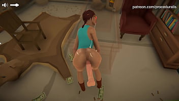 Preview 4 of Webcam Show New - Lara Croft ass spanking