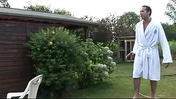 Preview 1 of Damian Duarte - Young neighbor deeply ass fucked in her garden