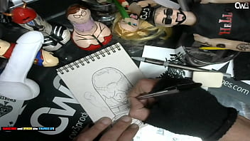 Preview 3 of Slping Babe Se Sex - It&#039_s time to tracing sketch of the William Seed Pornstar - Dildo art business 2