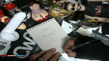 Preview 1 of Slping Babe Se Sex - It&#039_s time to tracing sketch of the William Seed Pornstar - Dildo art business 2