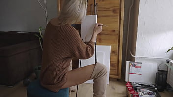 Preview 2 of Halk Gohan - Painting a Pussy Flower