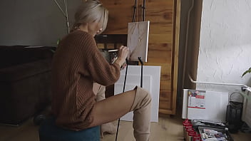 Preview 3 of Halk Gohan - Painting a Pussy Flower