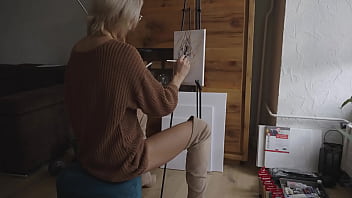 Preview 4 of Halk Gohan - Painting a Pussy Flower