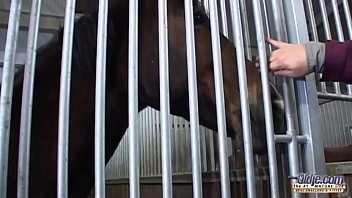 Preview 1 of Hot Porn Necio - old young on stable