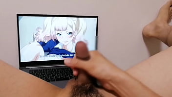 Preview 4 of Hindi Xx He Riyal - Horny Otaku Moaning Jerking Off Big Dick While Watching Cute Young Girl Fuck Hot Hentai anime. camshot POV