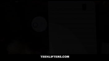 Preview 3 of Russian Teen Sister - TeenLifters - Blonde Shoplifting Teen Stepdaughter Is Fucked By Guard In Front Of Her Stepdad - Joseline Kelly