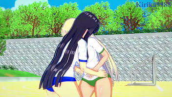 Preview 1 of Bengali Teacher Student Xxx - Yomi and Ikaruga and Katsuragi intense lesbian play. - Senran Kagura Hentai