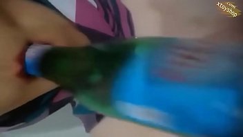 Preview 4 of Three Big Aunty And Small Boy - Hot Hjabi Malay Teen Showing Tits And Giving A Blowjob To Bottle