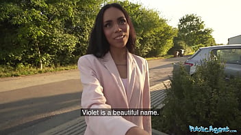 Preview 1 of Suck After Creampie - Public Agent Cute Colombia babe is bent over and fucked from behind outdoors