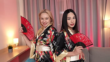 Preview 1 of Jump Boobs - With their depraved behavior,  they called two youkai and got a DEEP ANAL FUCK
