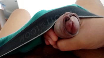 Preview 1 of Nephew Aunty Bath - Jacking off my uncut cock. May 24,  2024.