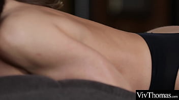 Preview 2 of Hot Crot Sex - Cute lesbian dresses up in crotchless pantyhose and licks lovers tight ass