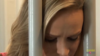 Preview 1 of Walking Hd Xxx - Lesbian blonde seduced her cell roommate when they got locked up