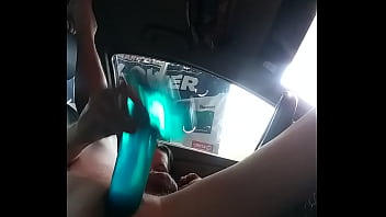 Preview 2 of Tina Kay And Arabic - Blue dildo car wash butt fuckn