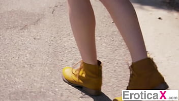 Preview 1 of Pain Fata Sexy Video - Hitchhiking Beauty Makes Love To Stranger - Karlie Brooks -  EroticaX
